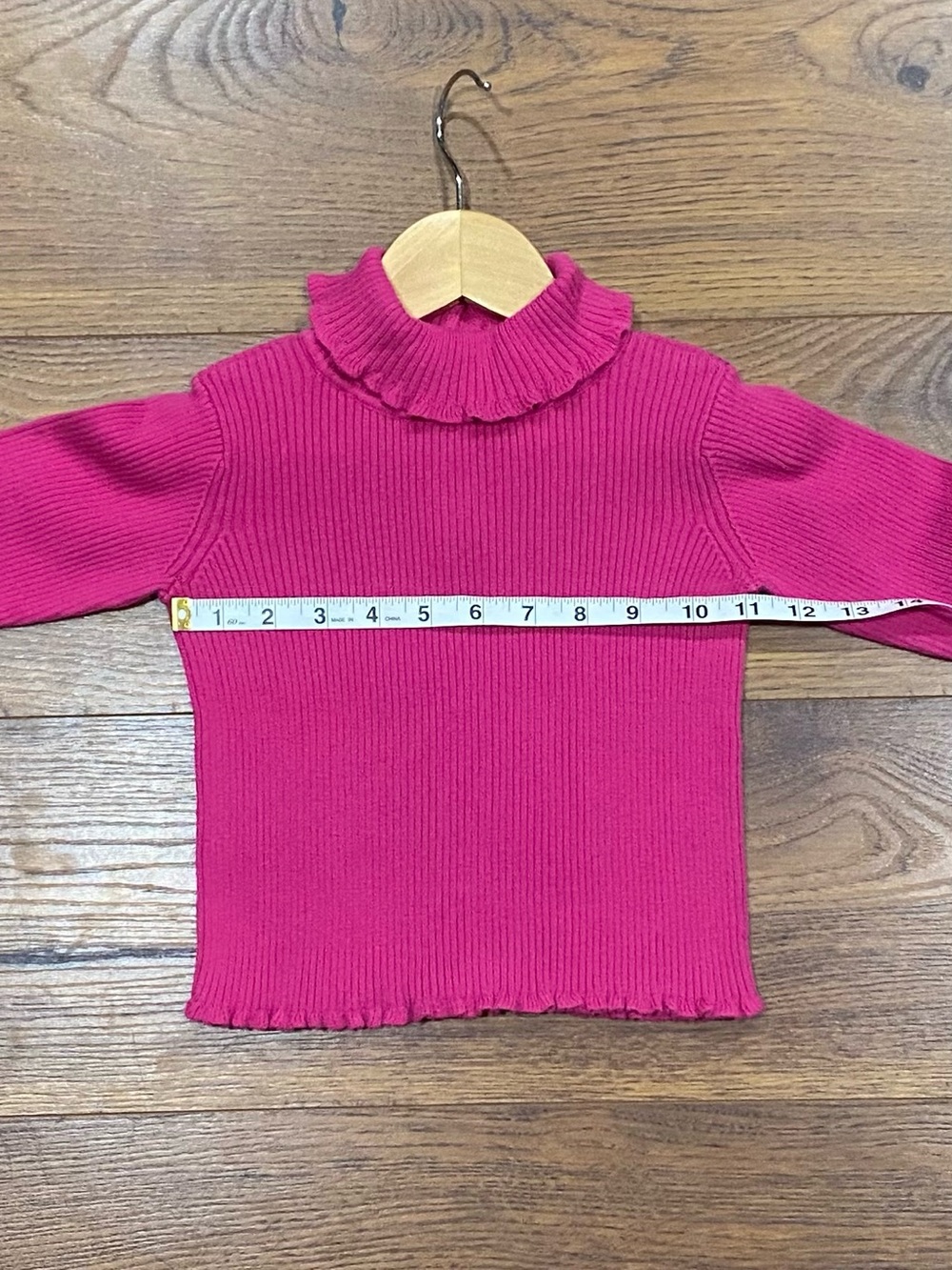 Gymboree Girls Vintage Very Berry Ribbed Ruffled Turtleneck Sweater Size 3T - Picture 5 of 9